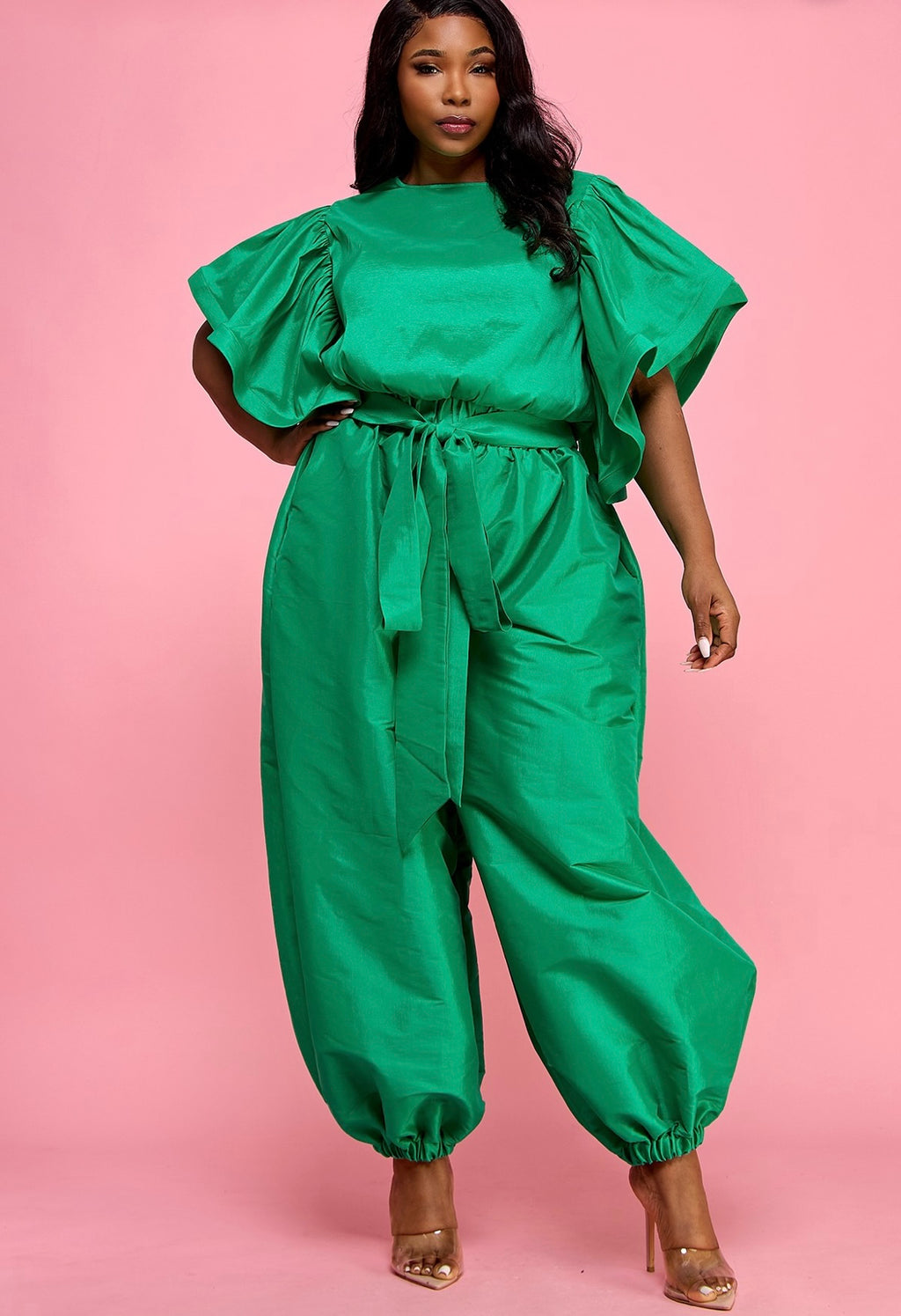 Green Like Money Two-piece Set