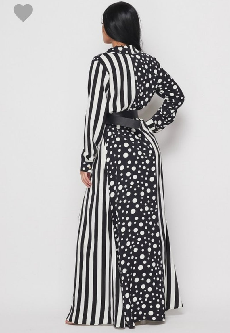 Polka Dots + Stripes Maxi Dress I Lyn Fashion Lounge, LLC Polka Dots + Stripes Maxi Dress I Lyn Fashion Lounge, LLC