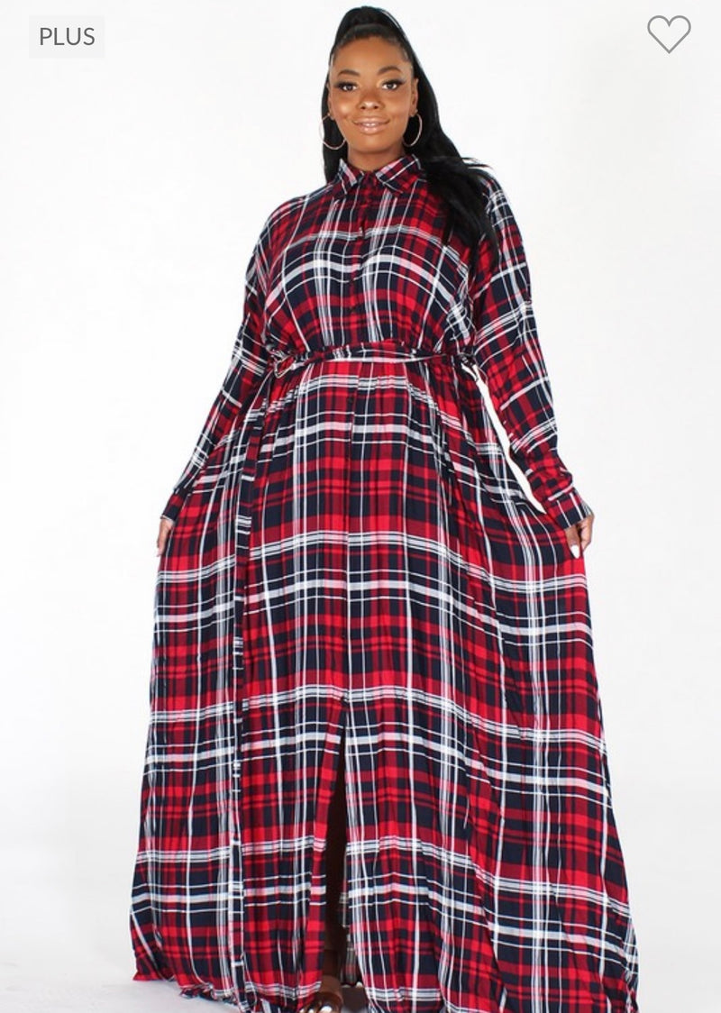 Fall Into Plaid Maxi Dress I Lyn Fashion Lounge, LLC Fall Into Plaid Maxi Dress I Lyn Fashion Lounge, LLC