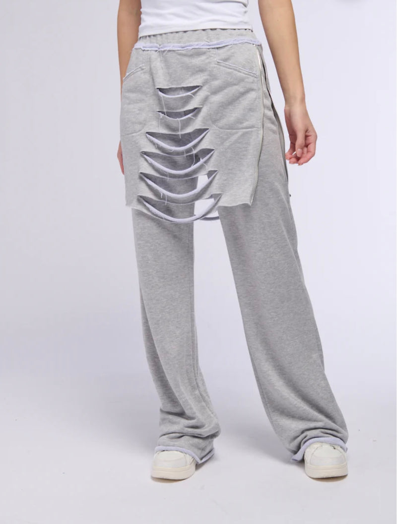 Distressed Skirt Pants