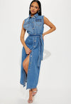 You Got it Going On Denim Dress