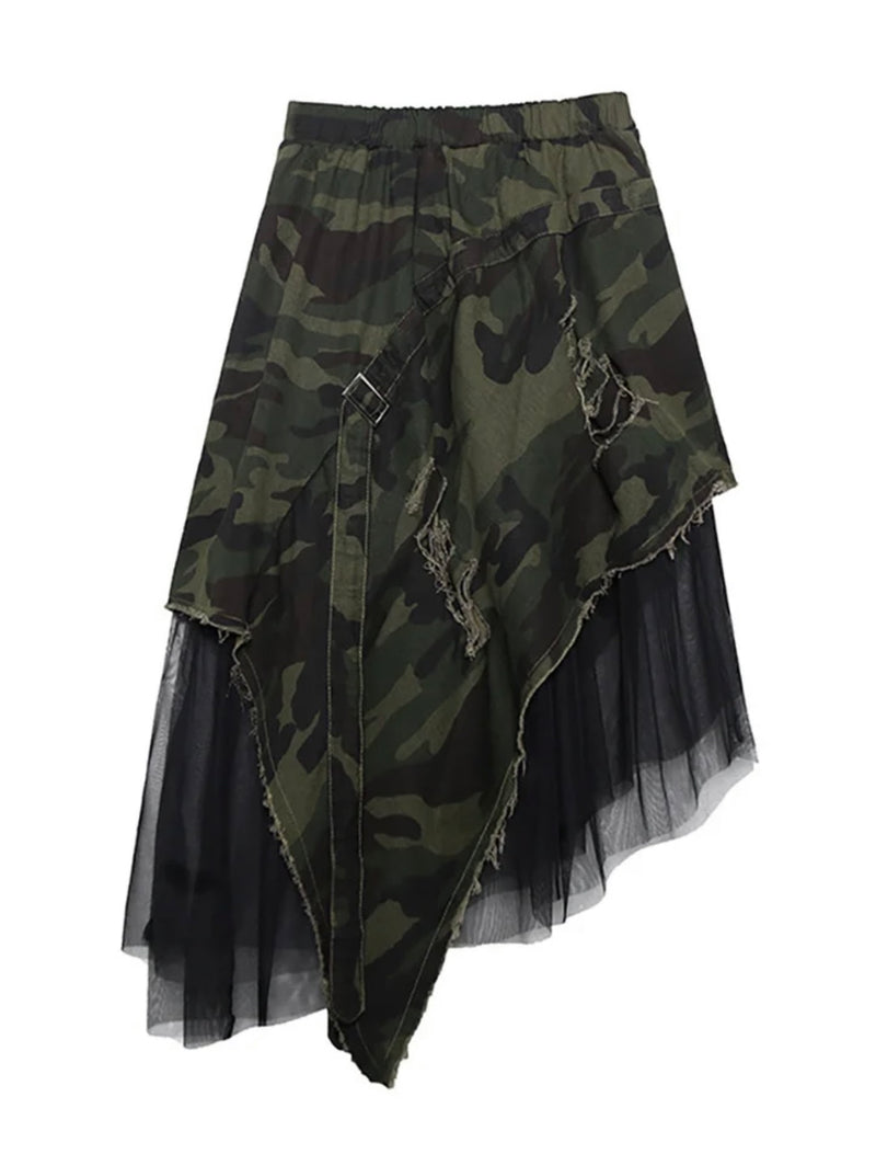 Not Made For War Camo Skirt