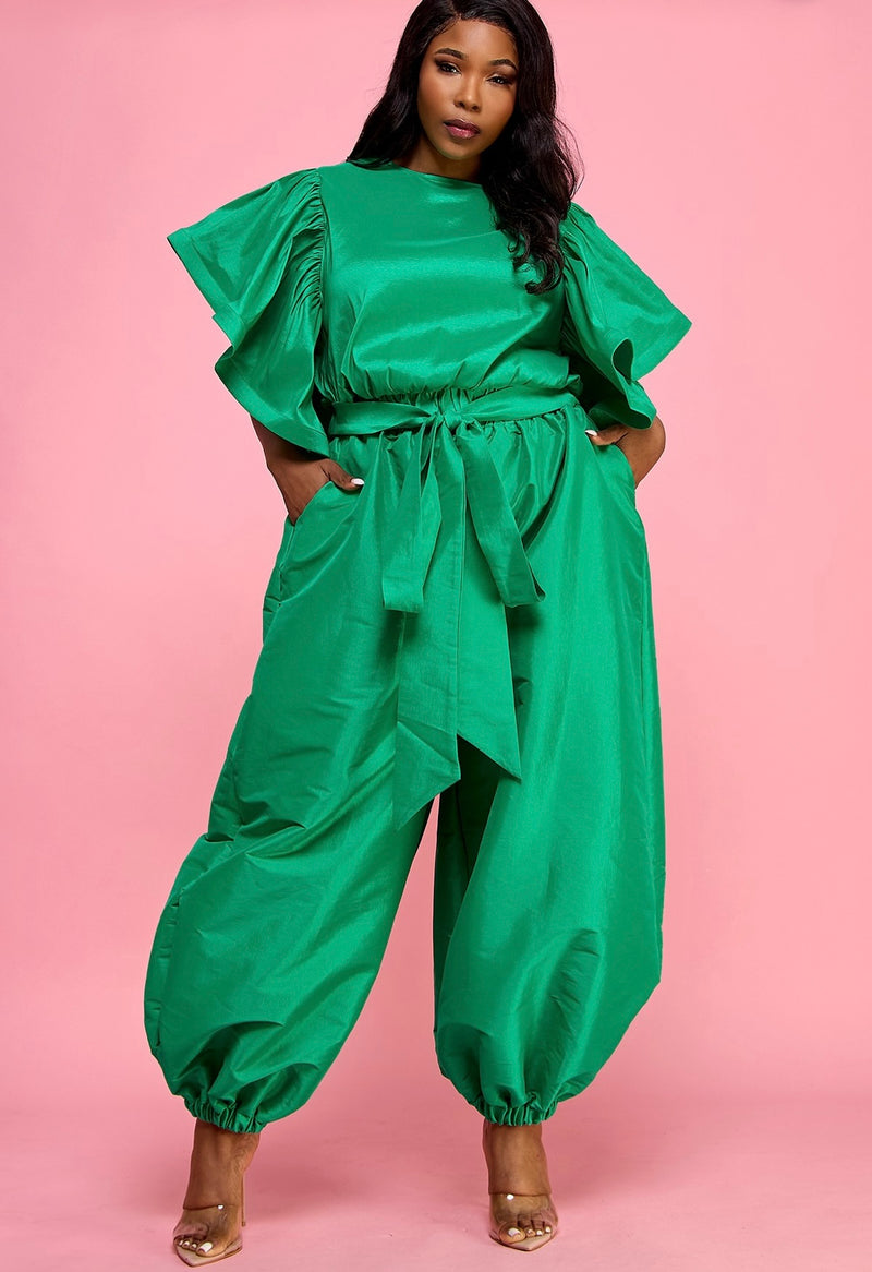 Green Like Money Two-piece Set