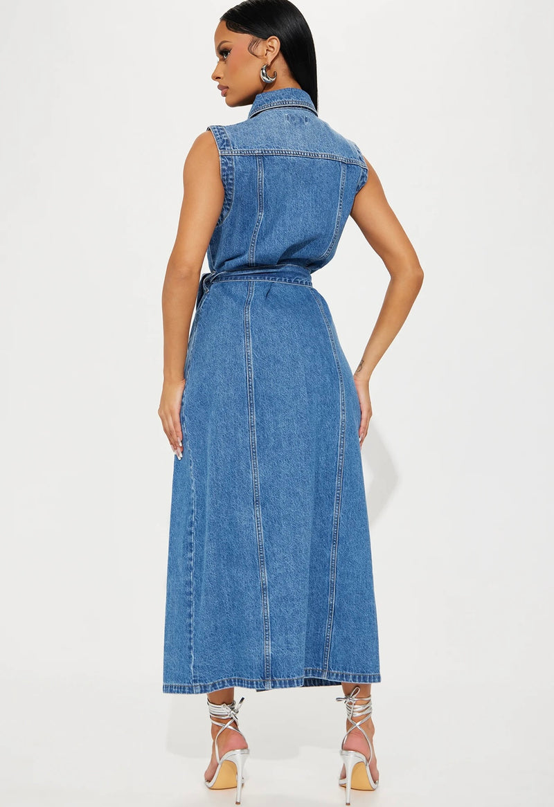 You Got it Going On Denim Dress