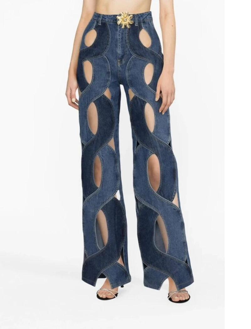 Cutout Crisscross Jeans