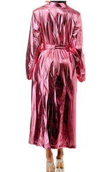 Outta Space Metallic Trench Coat