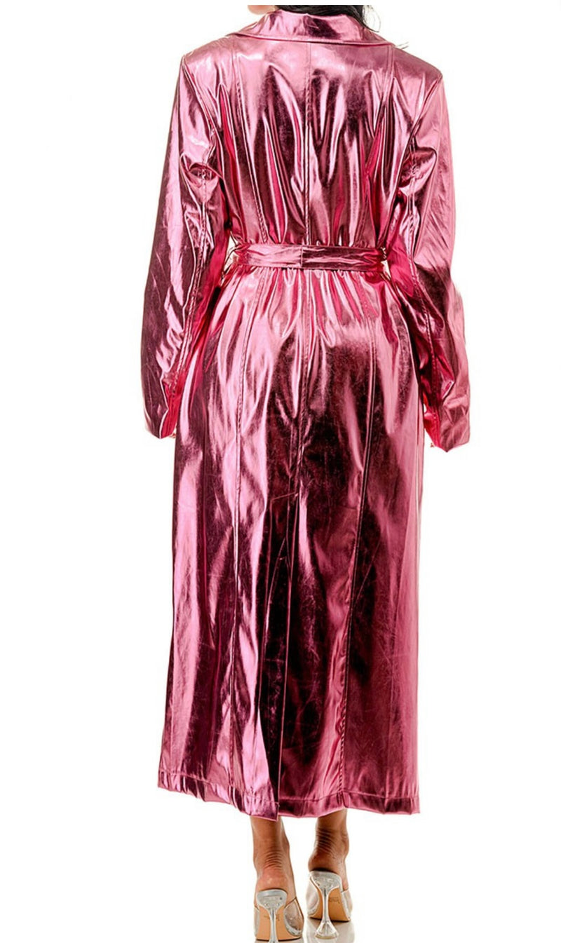 Outta Space Metallic Trench Coat