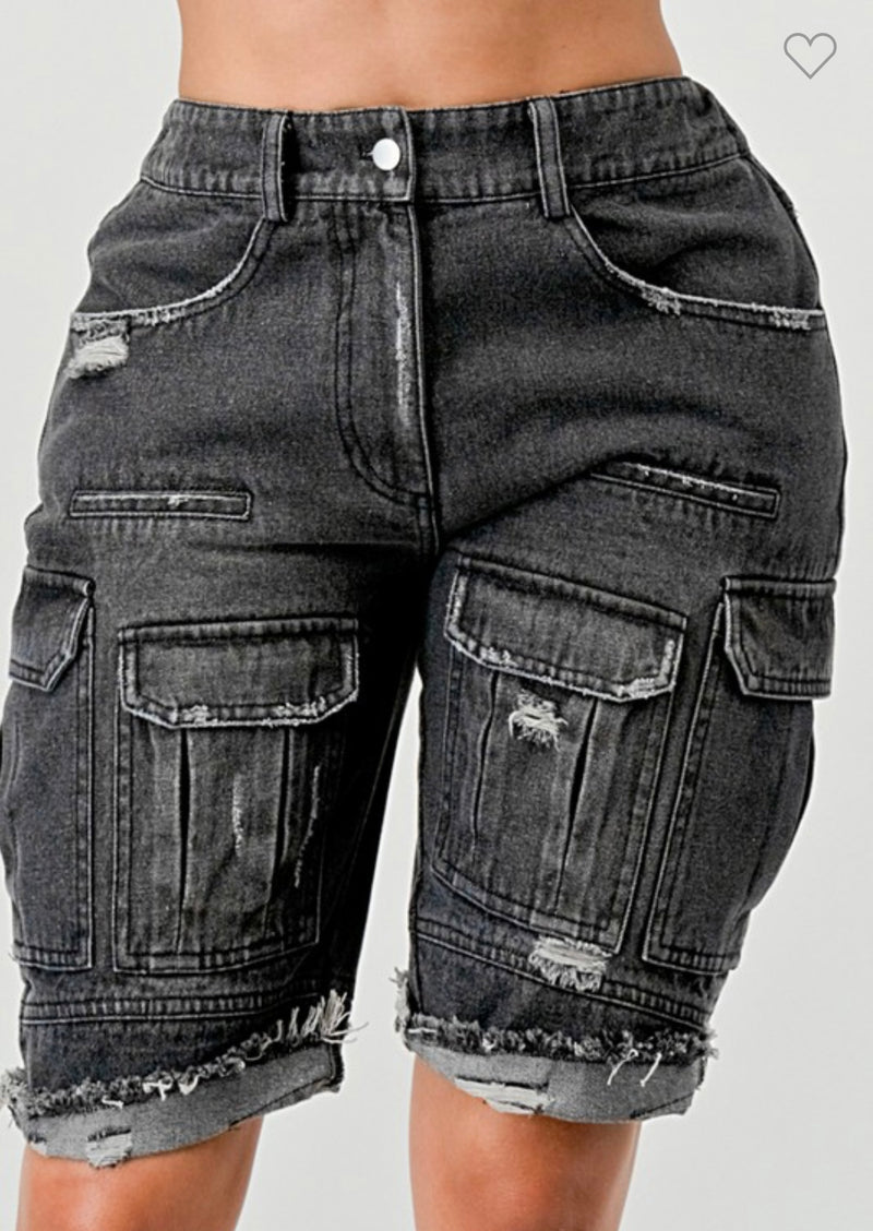 My Denim Cargo Shorts