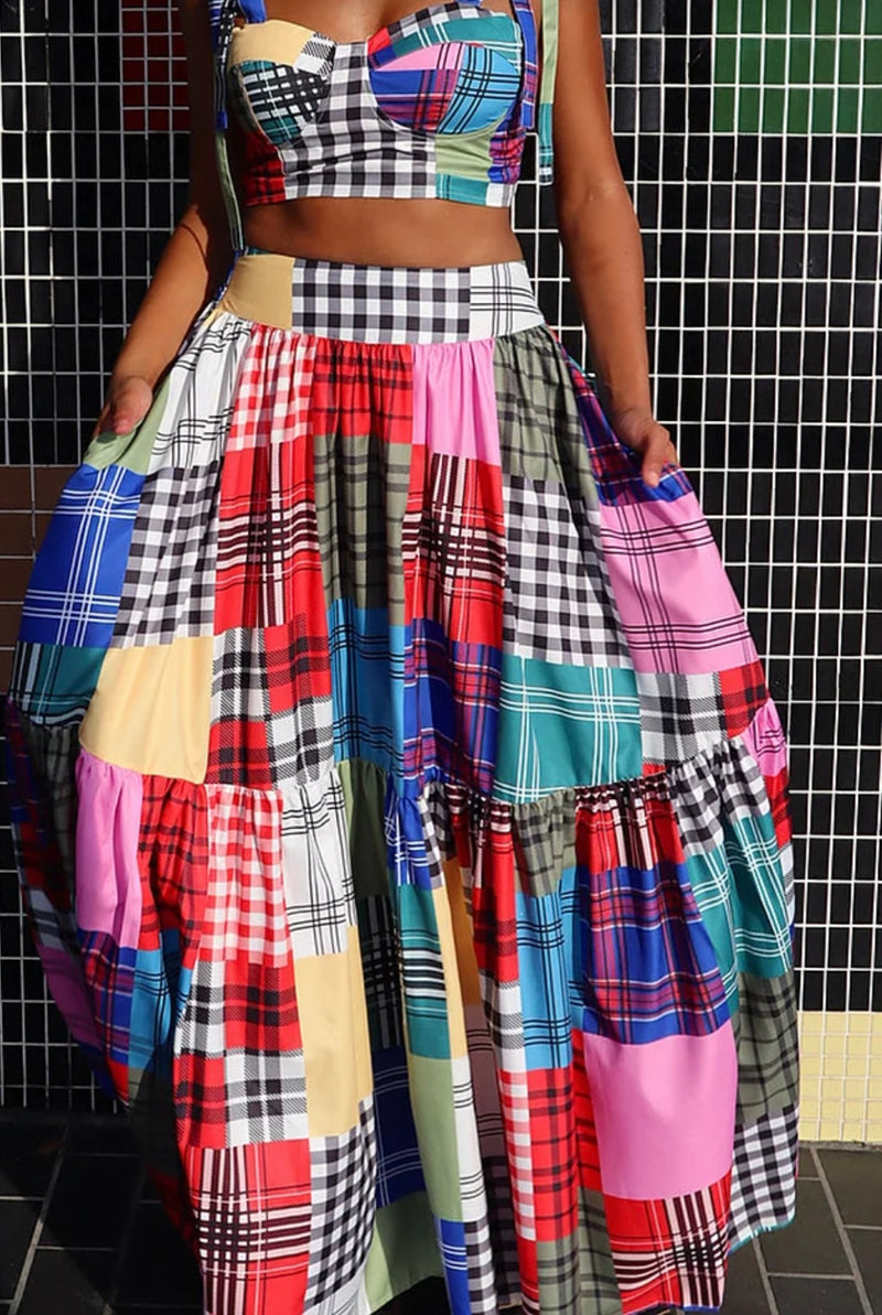 Patchwork Two Piece Set