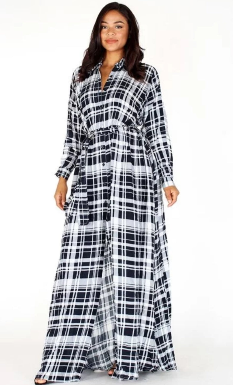 Don't Matter If You Black Or White Maxi Dress