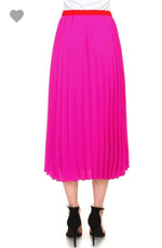 Color Blocking Pleated Skirt