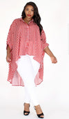 Candy Cane Hi-Lo Top
