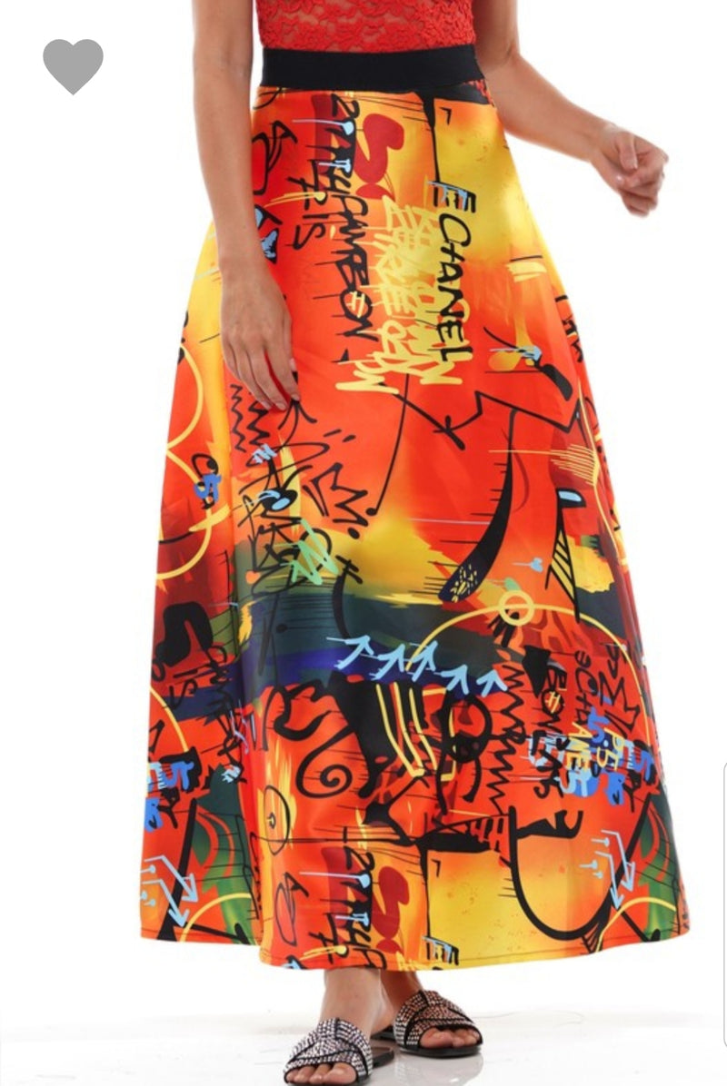 Graffiti is Her Name Maxi Skirt
