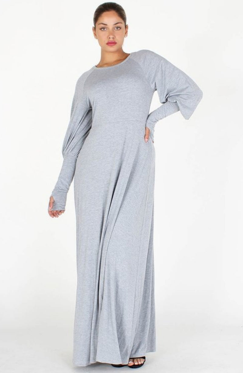 Puff Sleeve with Comfort Maxi Dress ll