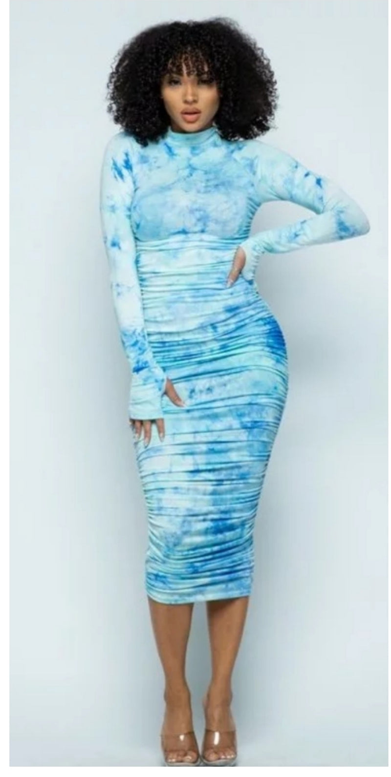 Blue Skies Midi Dress