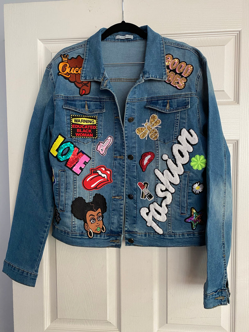 Custom Handmade Patchwork Denim Jacket