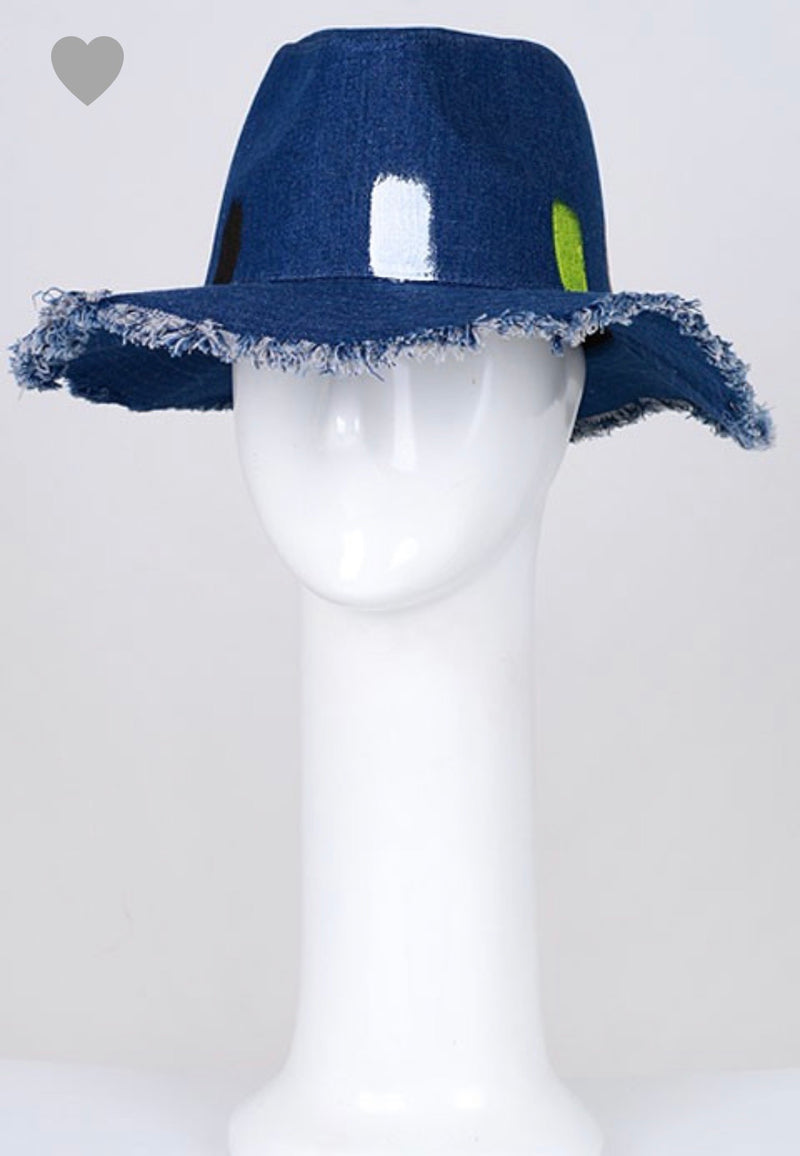 The Painted Denim Hat