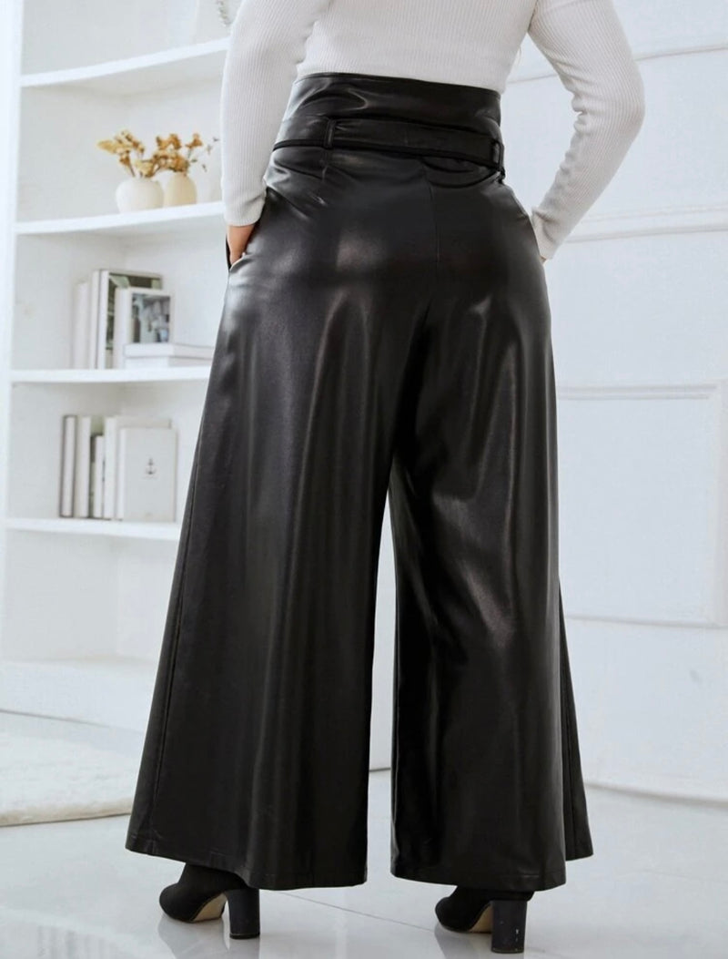 The Leather Wide Legged Pants
