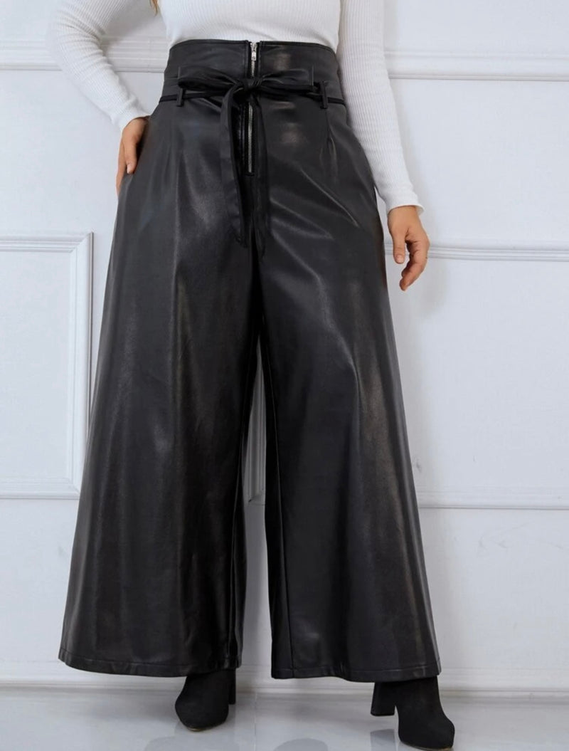 The Leather Wide Legged Pants