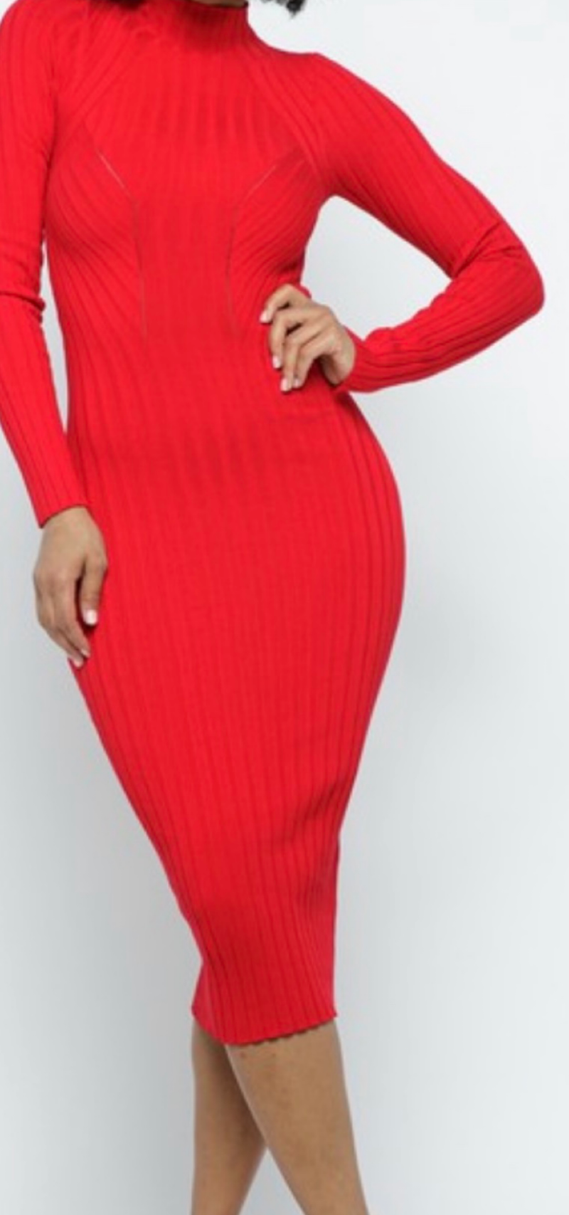 Paint The Town Red Midi Dress
