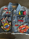 Custom Handmade Patchwork Denim Jacket