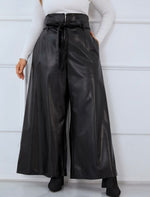 The Leather Wide Legged Pants