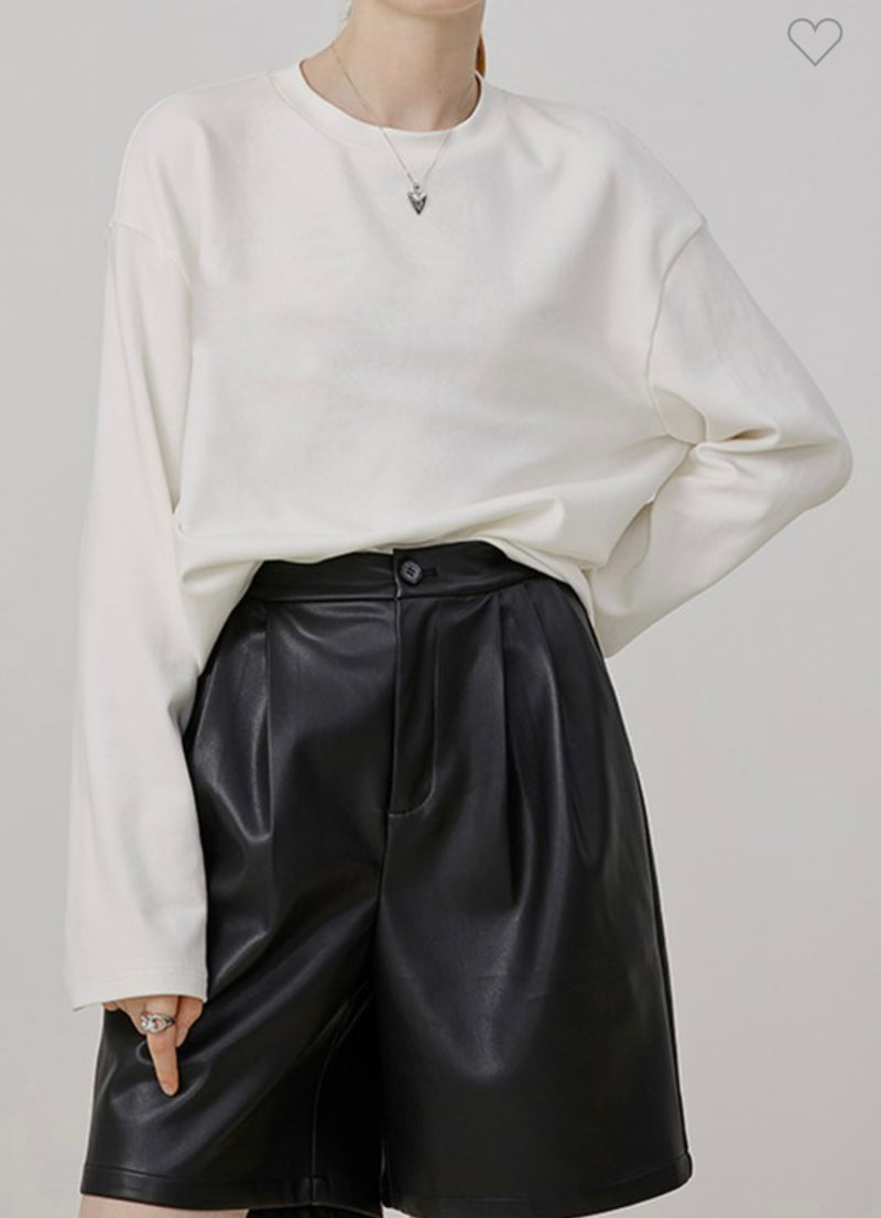 Faux Leather Shorts