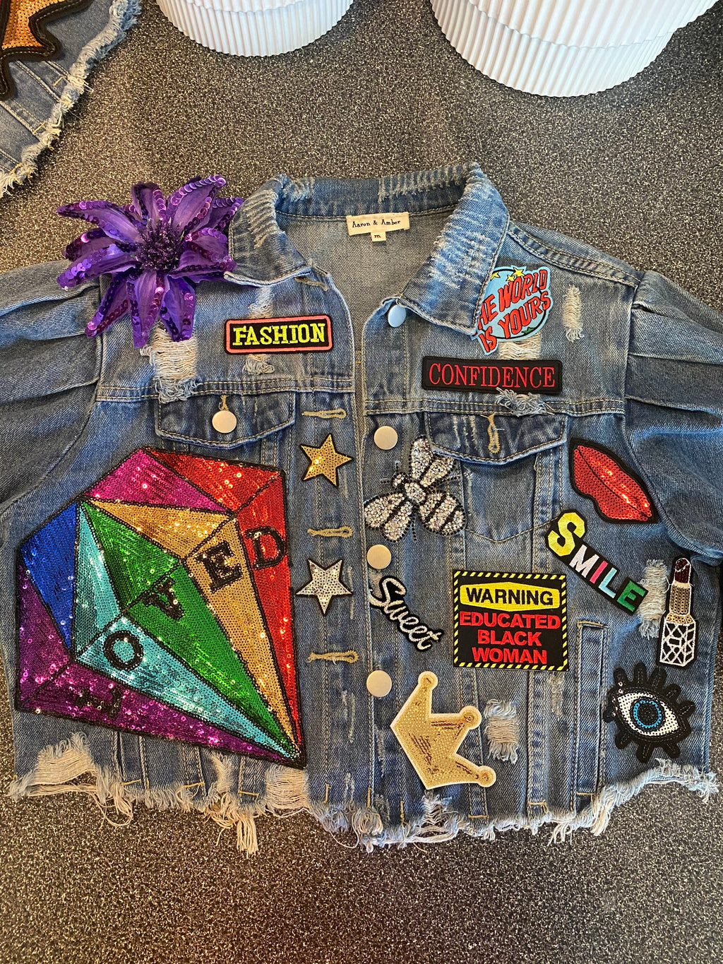 Custom Handmade Patchwork Denim Jacket