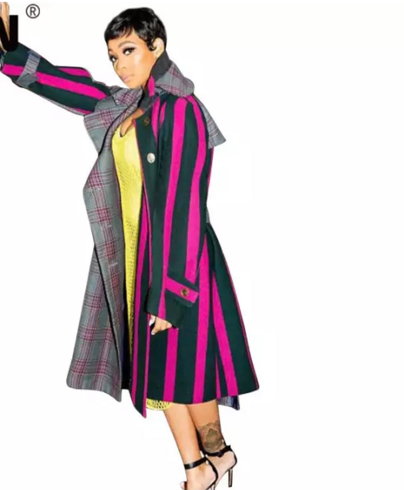 Mixed Print Coat