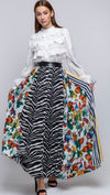 Mixed Patterns Maxi Skirt