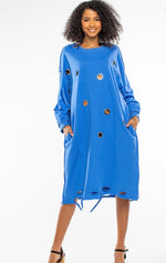 Ring Leader Distressed Midi Dress